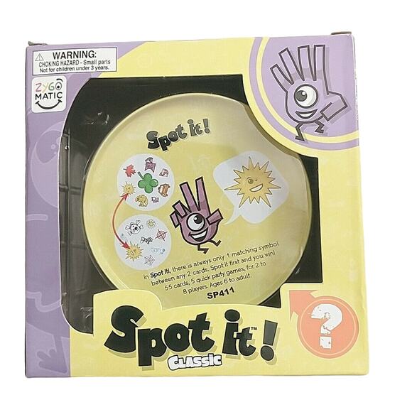 New Spot It! Classic Family Party Matching Card Game - Picture 2 of 7